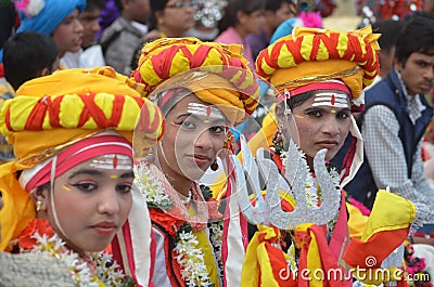 Traditional wearings or India- karnataka Editorial Stock Photo