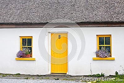 Traditional Irish house, Inisheer, Ireland Stock Photo