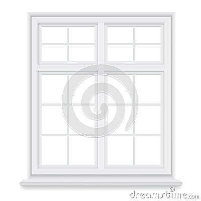 Traditional white window Stock Photo