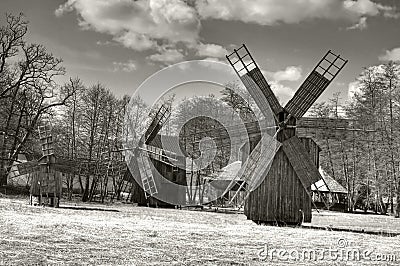 Traditional Windmills Stock Photo