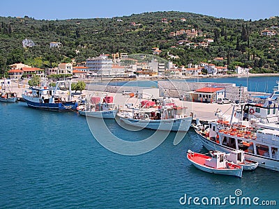 Skyros, Greek Island Fishing Boats, Greece Editorial Stock Photo