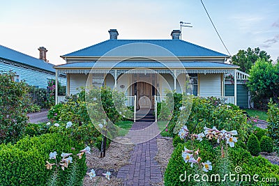 Traditional wooden houses at Colac, Australia Stock Photo