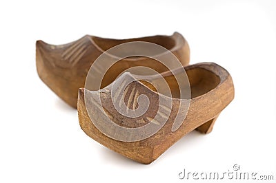 Traditional wooden shoes. Stock Photo