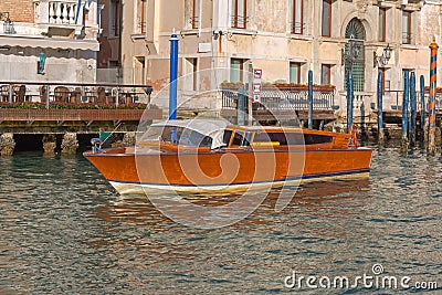 Taxi Boat Venice Italy Editorial Stock Photo