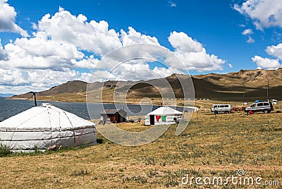 Traditional yurts in Mongolia Editorial Stock Photo
