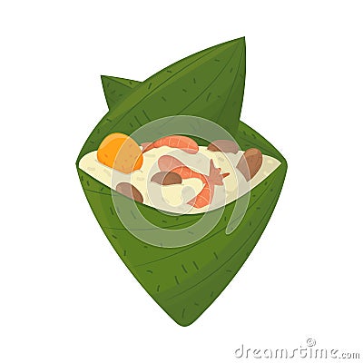 traditional zongzi icon Vector Illustration