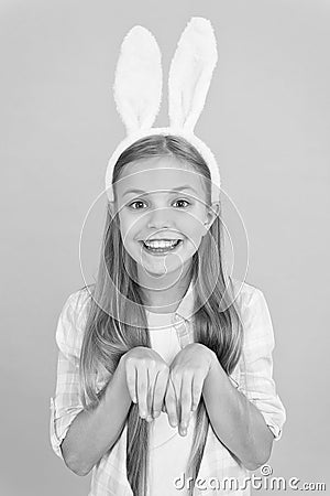 Traditions for kids to help get in easter spirit. Bunny ears accessory. Easter activities. Cute bunny. Holiday bunny Stock Photo