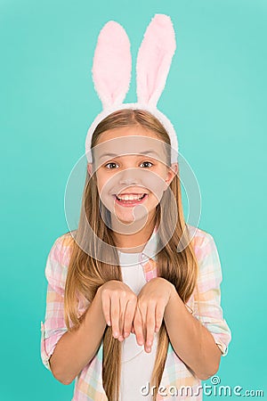 Traditions for kids to help get in easter spirit. Bunny ears accessory. Easter activities. Cute bunny. Holiday bunny Stock Photo