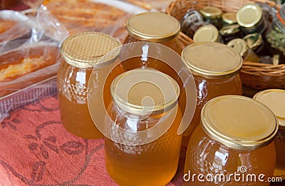 tradtional wares of honey Stock Photo