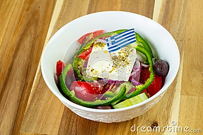 Tradtitional Greek salad Stock Photo