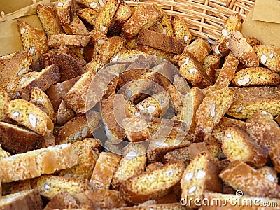 Tradtitional italian cantuccini on market Stock Photo