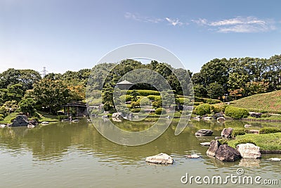 Tradtitional Japanese Garden - Sakai, Osaka, Japan Stock Photo