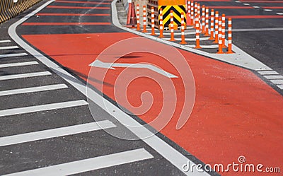 Traffic arrow signage Stock Photo