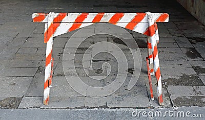 Traffic Barricade Stock Photo