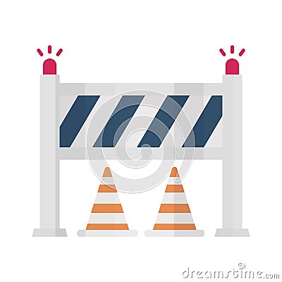 Traffic barrier Isolated Vector icon Which can easily modify or edit Vector Illustration