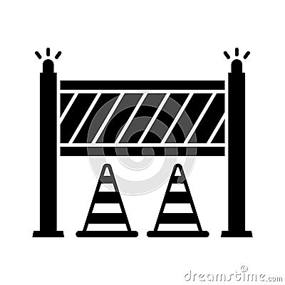 Traffic barrier Isolated Vector icon Which can easily modify or edit Vector Illustration