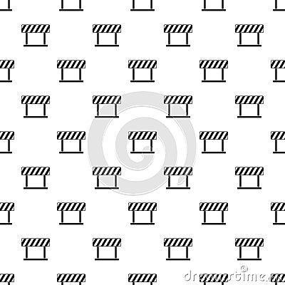 Traffic barrier pattern, simple style Vector Illustration