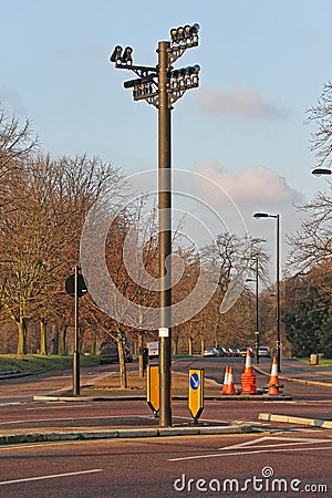 Traffic Camera Pole Stock Photo