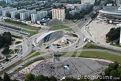 Traffic circle Editorial Stock Photo