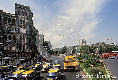 Traffic on City square of Mumbai Editorial Stock Photo