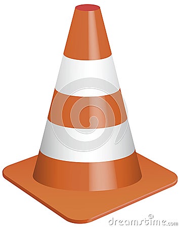 Traffic cone Vector Illustration