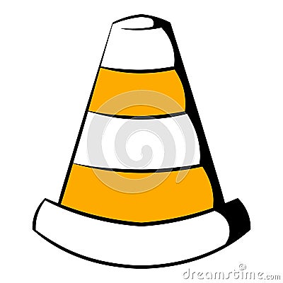 Traffic cone icon, icon cartoon Vector Illustration