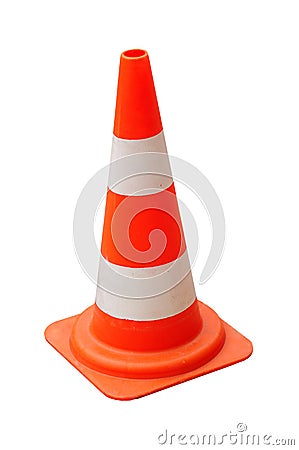 Traffic cone isolated Stock Photo