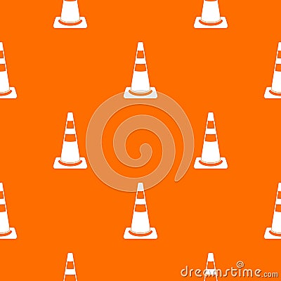 Traffic cone pattern seamless Vector Illustration