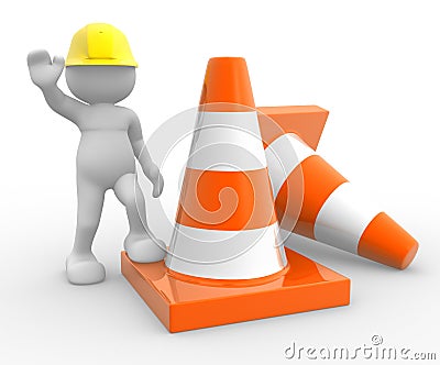 Traffic cones. Stock Photo