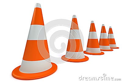 Traffic-cones Stock Photo