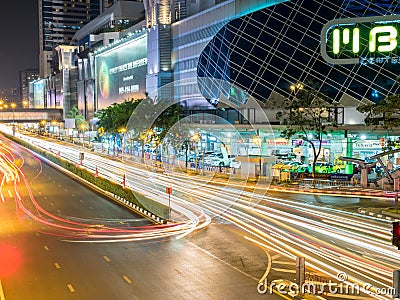 Traffic crossroads in Bangkok Editorial Stock Photo
