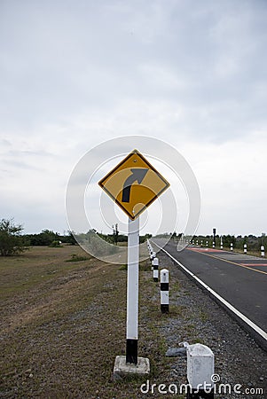 Traffic on the curve way Stock Photo