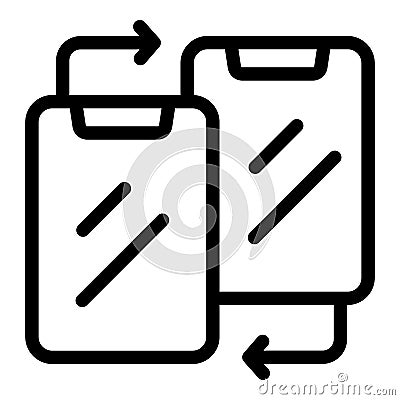 Traffic data share icon outline vector. Logistics grid mobility Vector Illustration