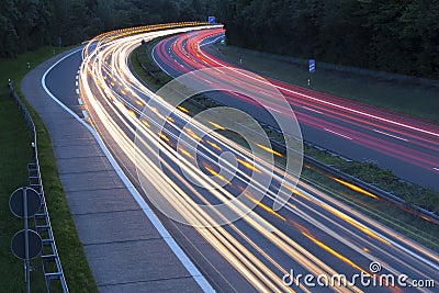 Traffic highway lights Stock Photo