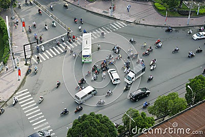 Traffic in Ho Chi Minh City Editorial Stock Photo