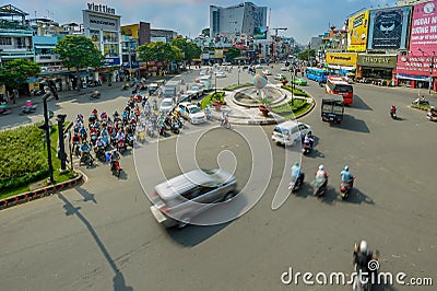 Traffic in Hochiminh city, Vietnam. Editorial Stock Photo