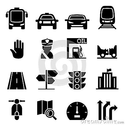 Traffic icon Cartoon Illustration