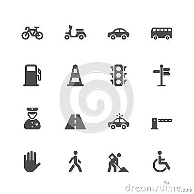 Traffic icons Vector Illustration