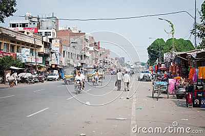 Traffic on Indian street Editorial Stock Photo