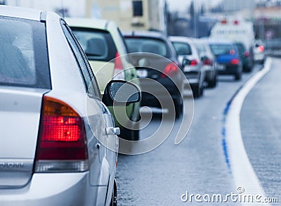 Traffic jam Stock Photo