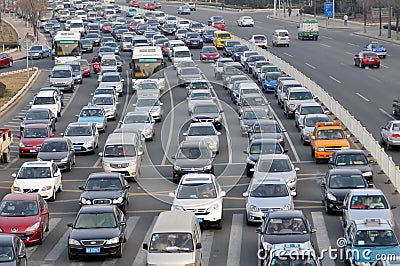 Traffic jam Editorial Stock Photo