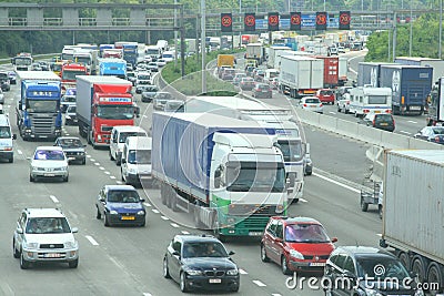 Traffic jam Editorial Stock Photo