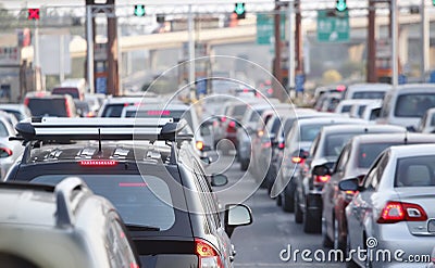 Traffic jam in the city Stock Photo