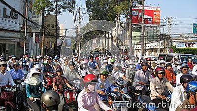 Traffic Jam in Ho Chi Minh City Vietnam Editorial Stock Photo