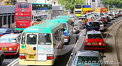 Traffic jam in hong kong Editorial Stock Photo