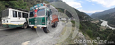 Traffic Jam on National Highway 1A Editorial Stock Photo