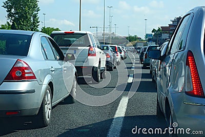 Traffic Jam Stock Photo