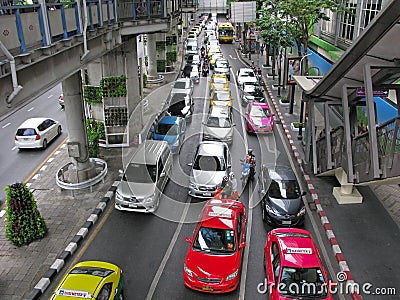 Traffic jams Editorial Stock Photo