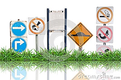 Traffic label sign Stock Photo