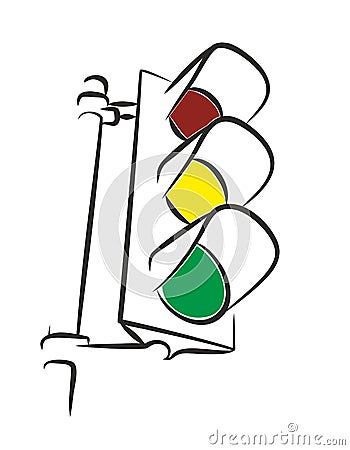 Traffic light. Vector Illustration